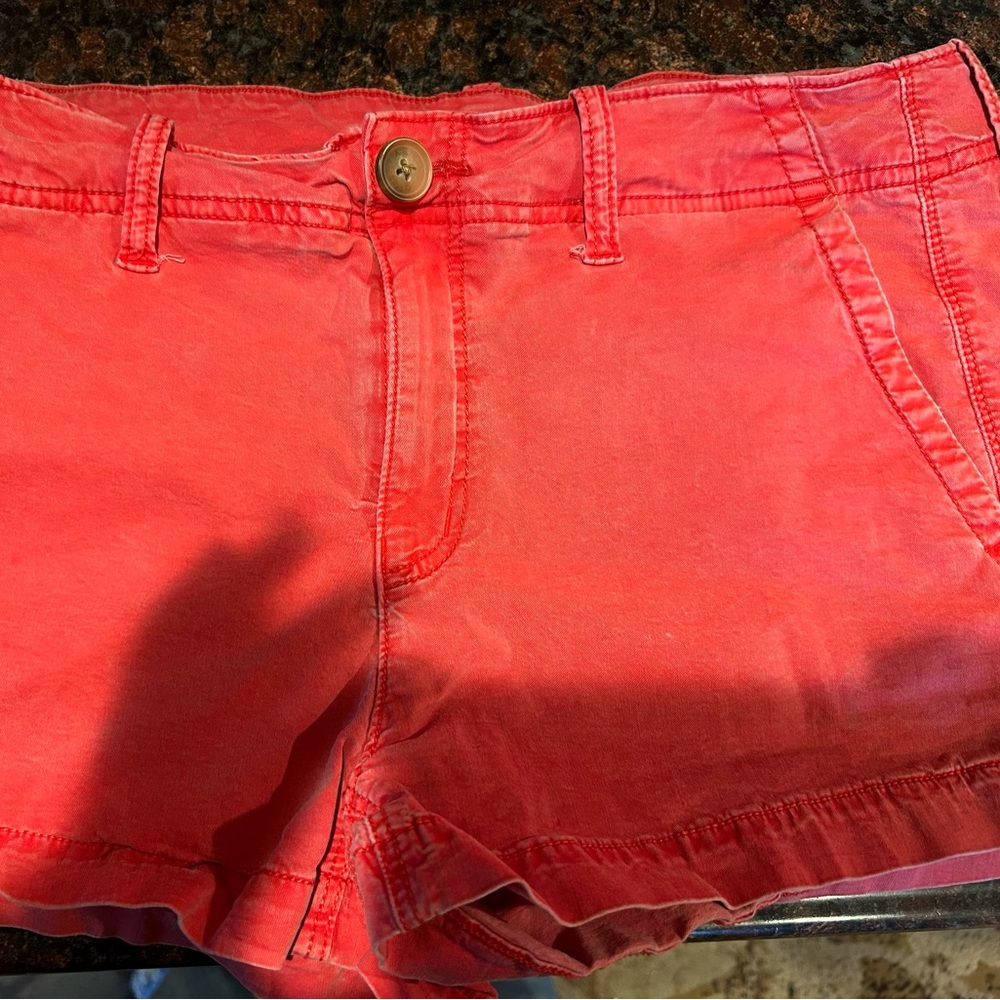 American Eagle Outfitters Coral Red Cargo Shorts